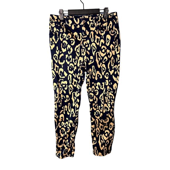 Chico's Jeans Women's Size 1 The So Slimming Girlfriend Ankle Animal Print - Picture 1 of 9